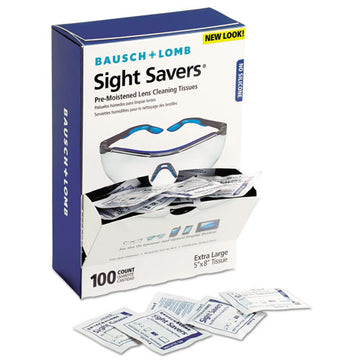 Bausch & Lomb 7930-01-680-9882, Sight Savers Premoistened Lens Cleaning Tissues, 8 X 5, 100-box freeshipping - TVN Wholesale
